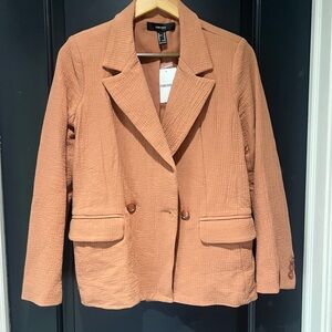 Forever 21 Women's Rust Textured Blazer